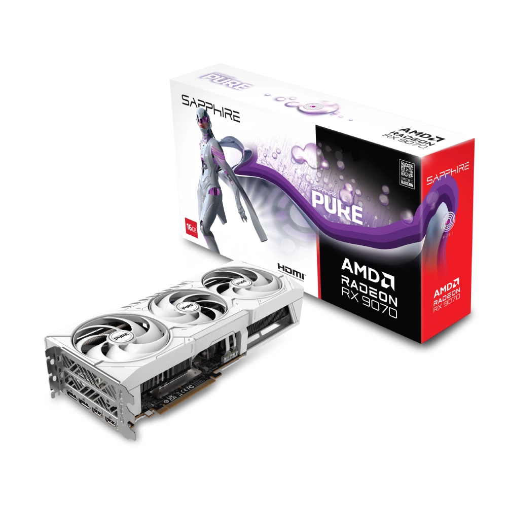 Sapphire Graphic Card Pure RX 9070 16GB GDDR6 OC Triple Fan view 7